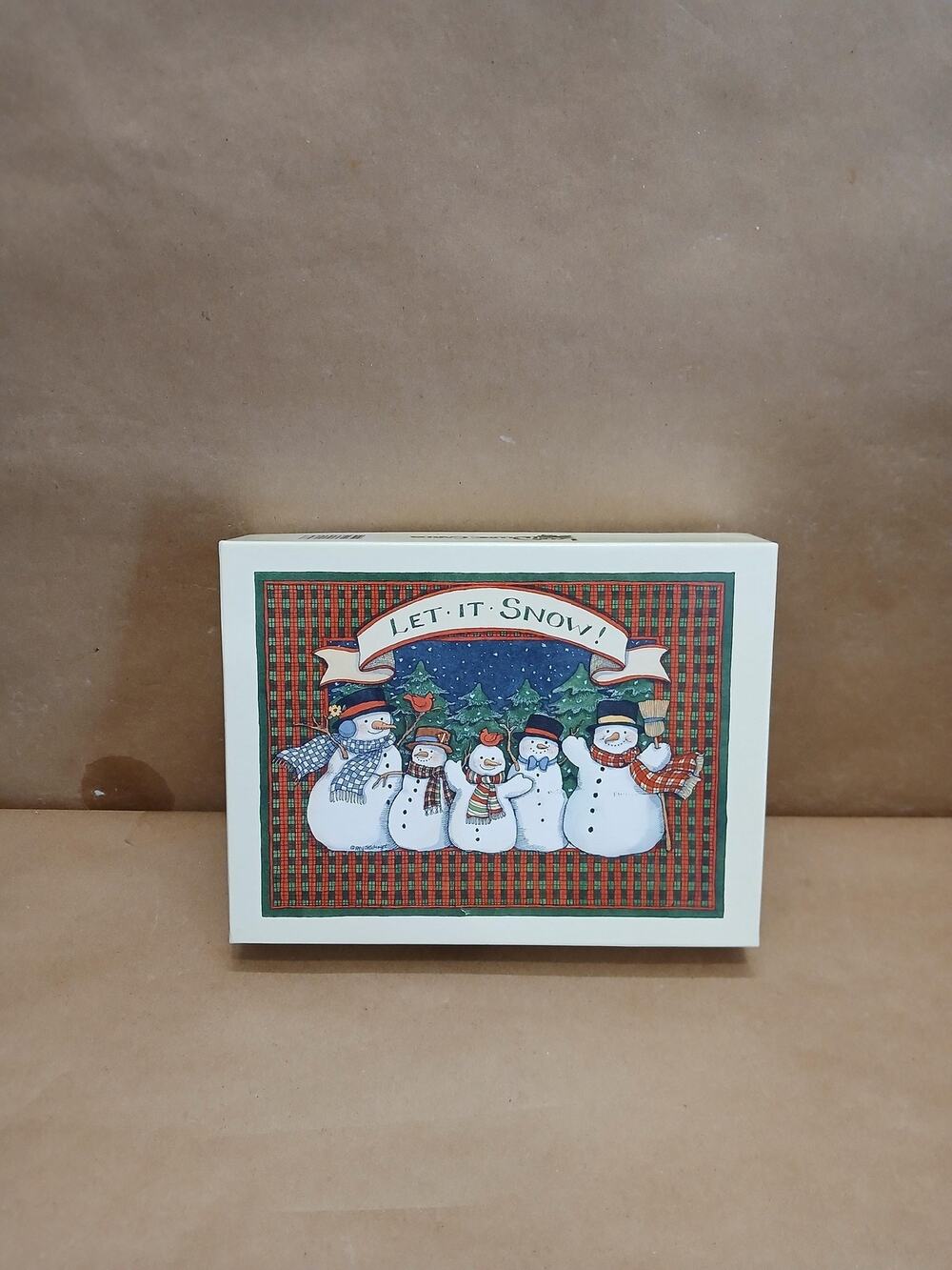 Lang Deluxe Let It Snow Christmas Cards Box Susan Winget Snowman Art with Seals